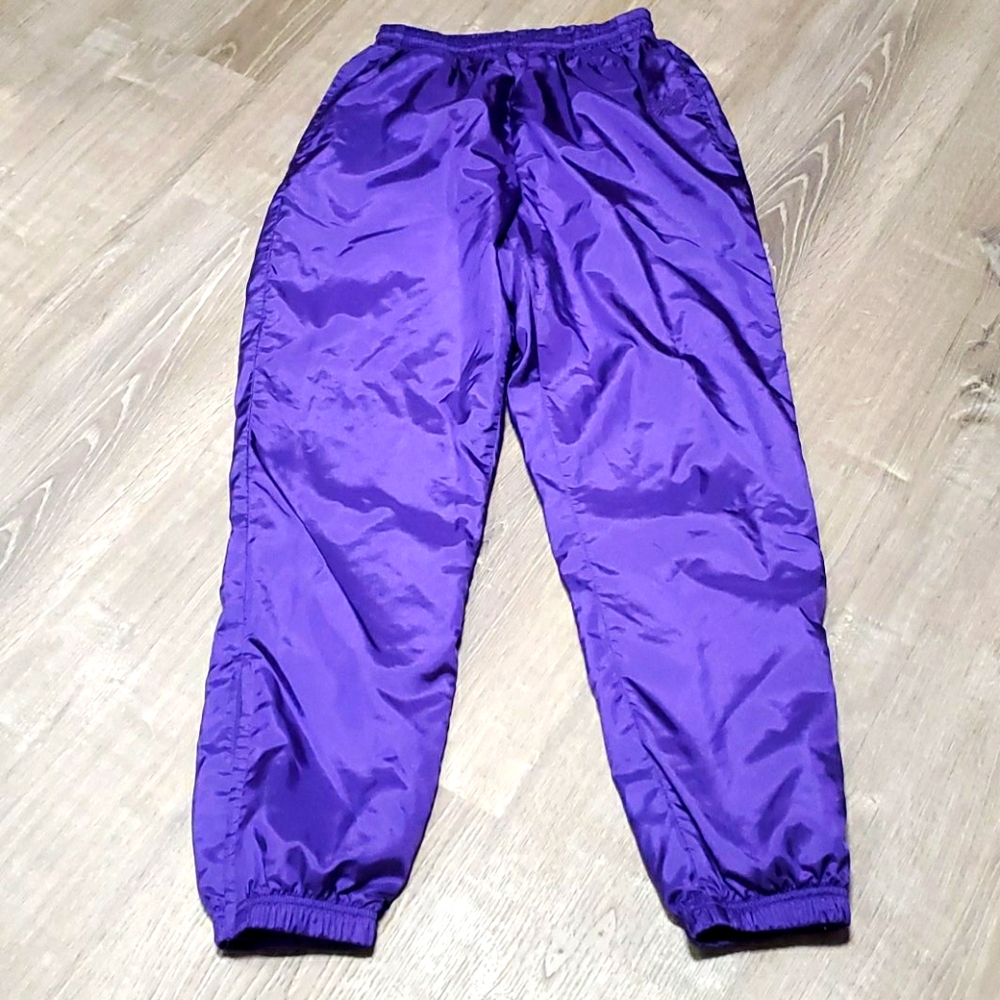 Vintage Reebok purple pants lining zipper size M Streetwear